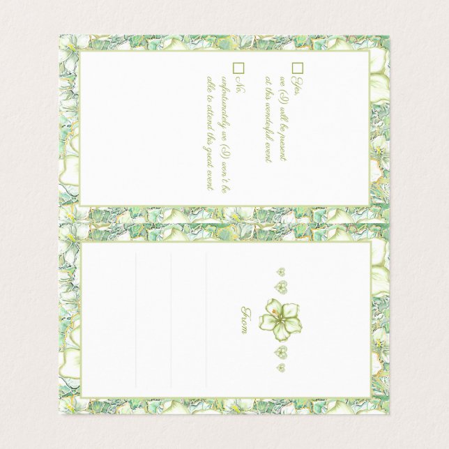 Hibiscus & lace WHITE (Interior Desdobrado)