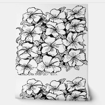 Hibiscus preto e branco