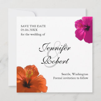 Hibiscus Salve a Data Convite