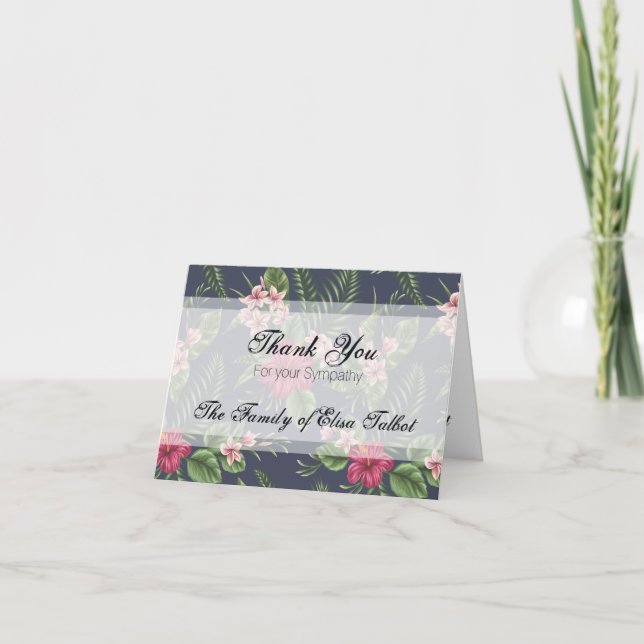 Hibiscus Simpatia Obrigado Nota Cartão (Frente)