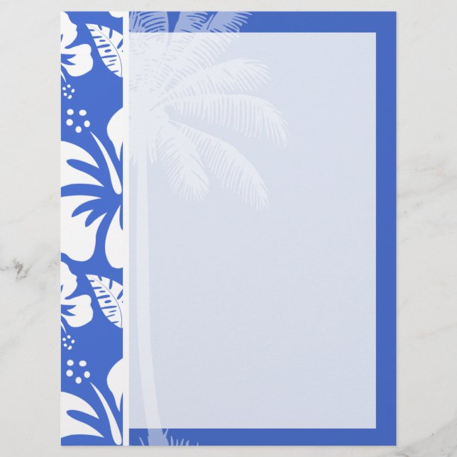 Hibiscus Tropical Han Blue Hawaiian; Palm (Frente)