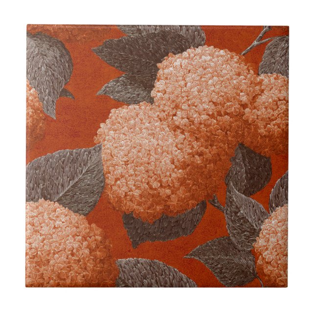 Hídrangeas Cujas Cerâmicas São Azulejos Para Pared (Frente)