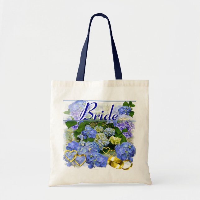 HIDRANGIA AZUL ~ Bolsa de Casamento (Frente)