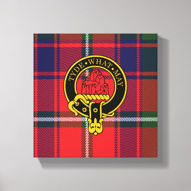 Hig Scottish Crest e Tartan Canvas print (Frente)