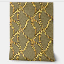 High End Textured Abstract Flowing Gold Enhanced