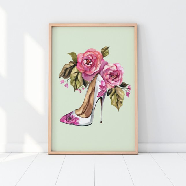 High Heel mit Blüten Poster (Criador carregado)