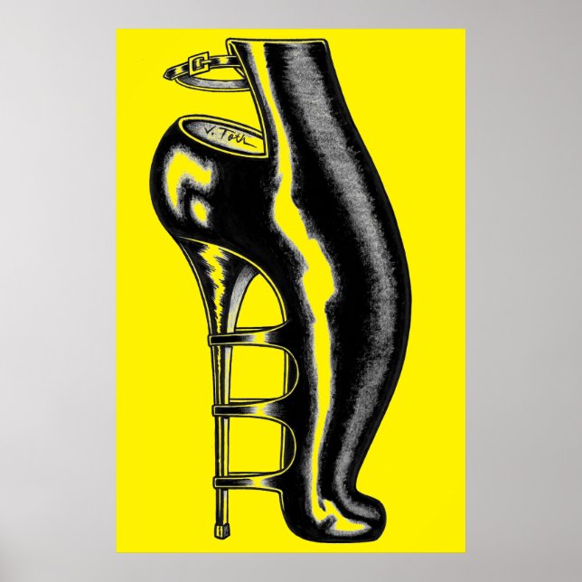 High Heeled Rubber Boot Poster (Frente)
