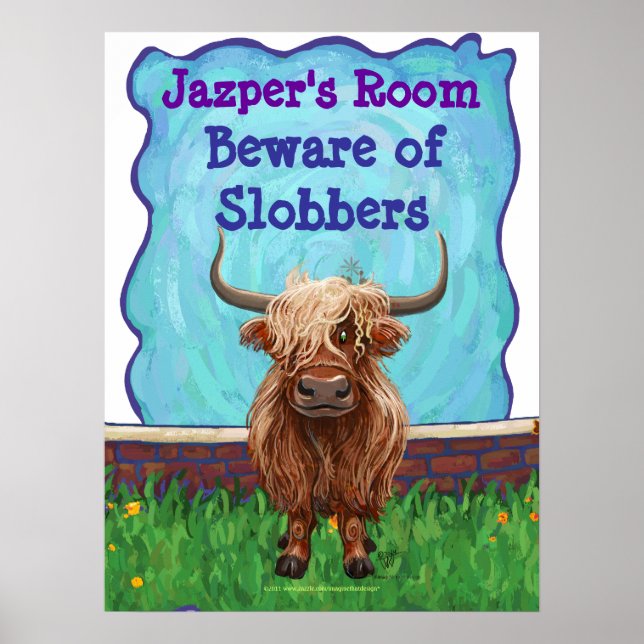 Highland Cow Personated Room Poster (Frente)