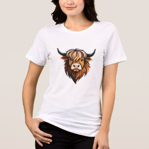 Highland Cow Vetor Art Animal Moderna Cidade Urban