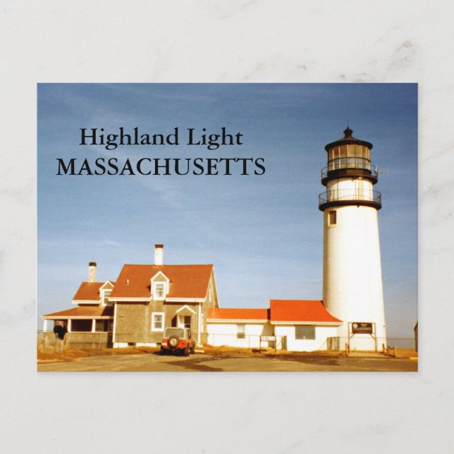 Highland Light, cartão postal de Massachusetts (Frente)