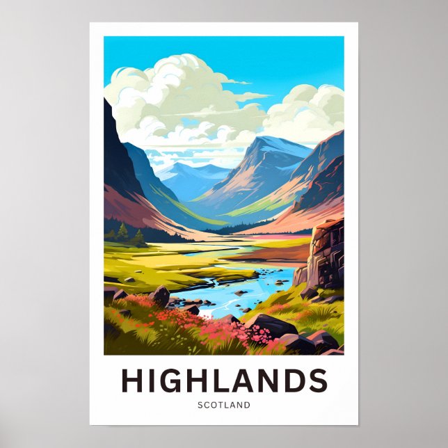 Highlands Scotland Viagem Impressão (Frente)