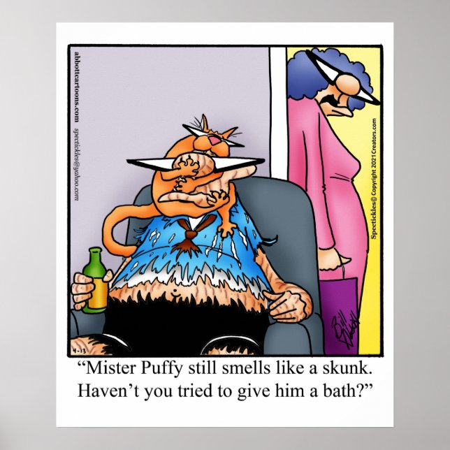 Hillarious Cat Humor Poster Gift (Frente)