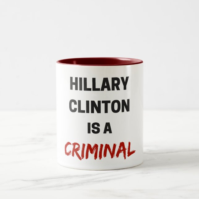 hillary clinton é uma caneca criminosa (Centro)