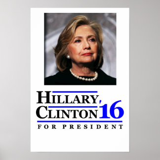 Hillary Clinton para a poster do Presidente 2016.