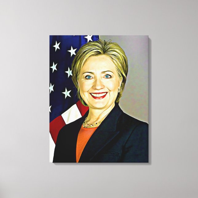 Hillary Clinton Retrait Canvas de Arte Digital (Frente)