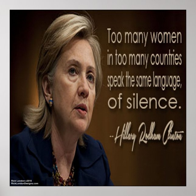 Hillary Clinton Women R Silent Poster (Frente)