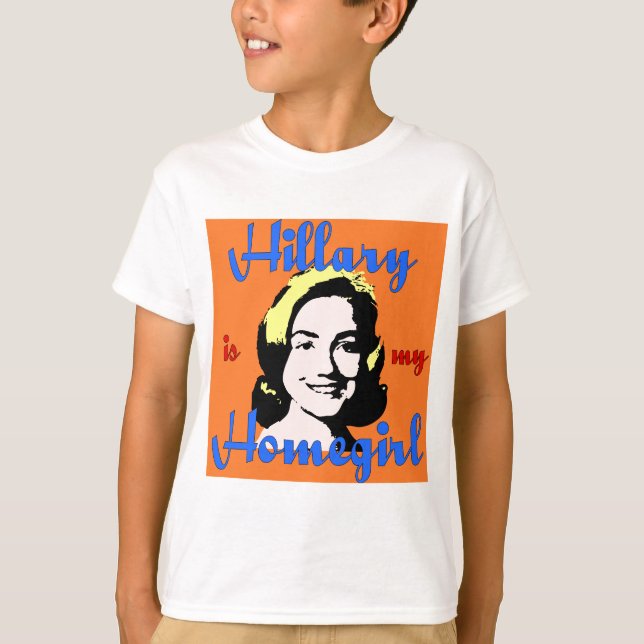 hillary é a camiseta do meu garoto (Frente)