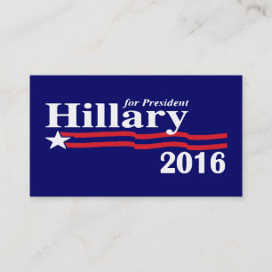 Hillary para o presidente 2016 cartões de visitas