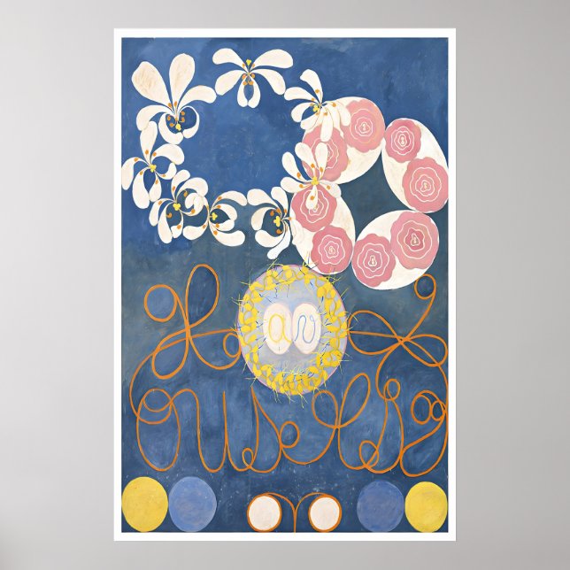 Hilma Af Klint Abstract Art Poster Indigo (Frente)