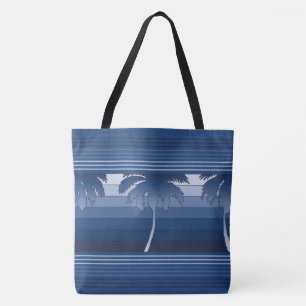 Hilo Hawaiian Palms Striped Bolsa de praia