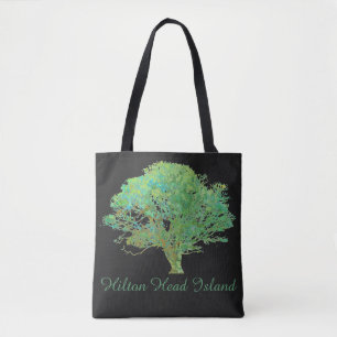 Hilton Head Island, carvalho-vivo, Tote Bag