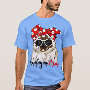 Himalaia Gato Camisa Himalaia Gato Mãe Bandana