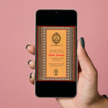 Hindu House Aquecendo Griha Pravesh Convite