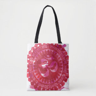 Hindu OM vintage em todo o Bolsa impresso