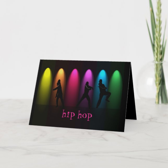 Hip Hop Dance Girls no Cartão de Saudação de Palco (Frente)