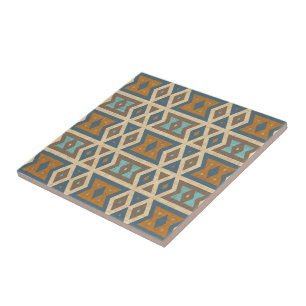 Hip Turquoise Teal Blue Orange Art