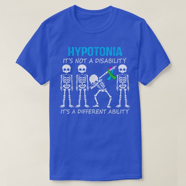 Hipotonia Camisa Dabbing Skeleton É diferente  (Frente do Design)