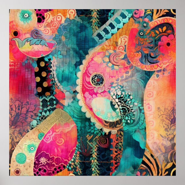 Hippie Boho Poster (Frente)