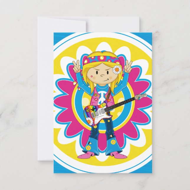 Hippie Girl com violão (Frente)