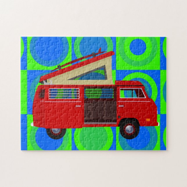 HIPPIE RETRO VAN JIGSAW QUEBRA-CABEÇA (Horizontal)