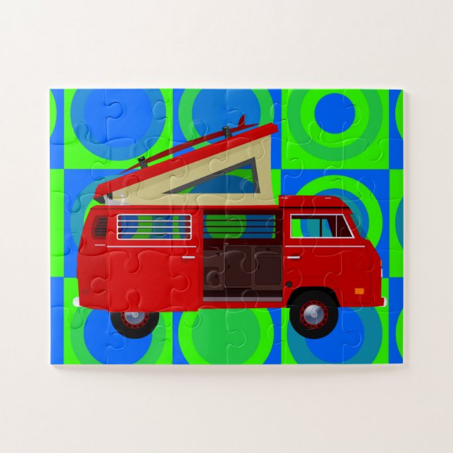 HIPPIE RETRO VAN JIGSAW QUEBRA-CABEÇA EASY (Horizontal)