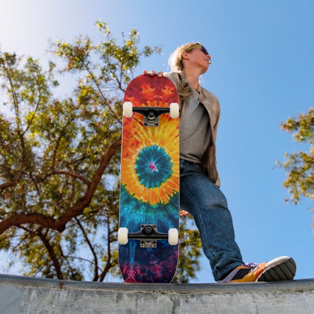 Hippie Tie Dye skateboard to ride in the clouds (Ao ar livre 1)