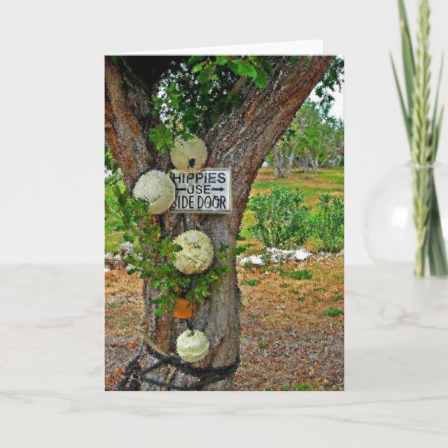 hippies usam cartão de saudação de porta lateral (Frente)