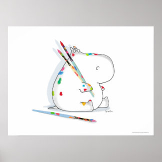 HIPPO ARTIST poster por Sandra Boynton