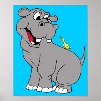 Hippo e Bird Poster