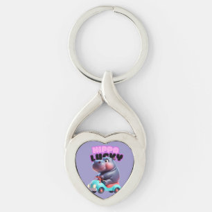 Hippo Lucky Metal Chaveiro