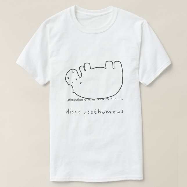 Hippopóstumo (Impressão pálida para camisetas escu (Frente do Design)