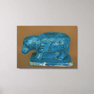 Hippopotamus azul com decoração preta