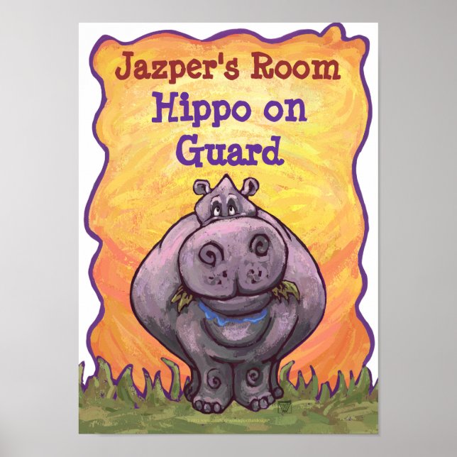 Hippopotamus Personazlied Room Poster (Frente)
