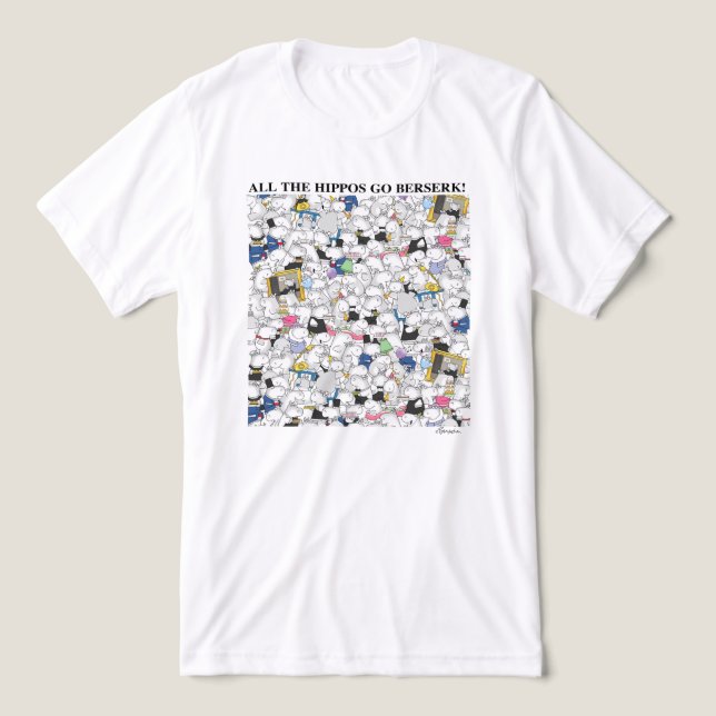 HIPPOS VÁ BERSERK! Sandra Boynton T-Shirt (Design frontal)