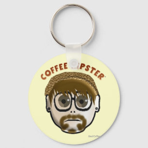 Hipster de café - chaveiro