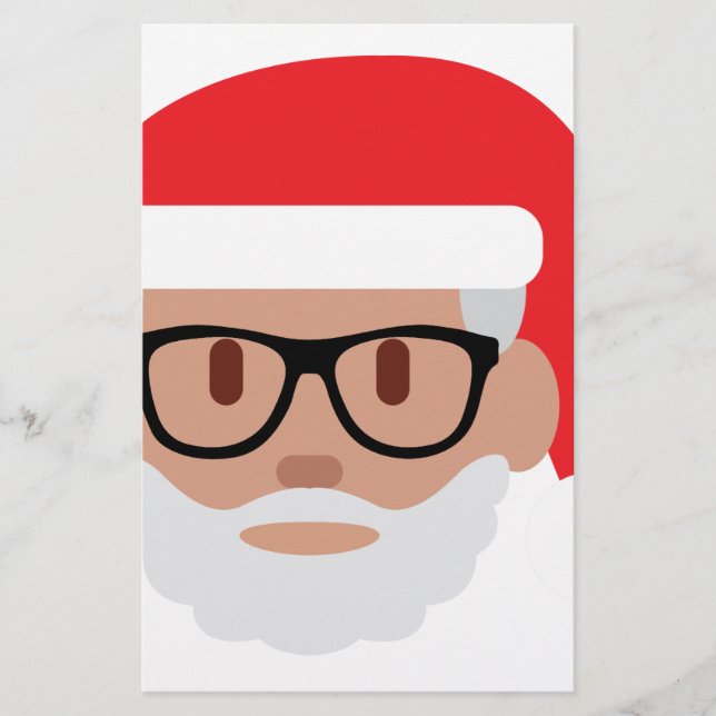 hipster Santa Claus emoji (Frente)