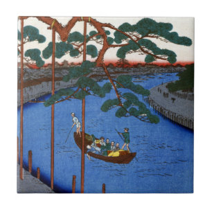Hiroshige Cinco Pinheiros, Canal Onagi