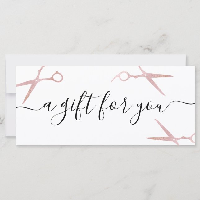 Hirstilist para tesouras de rosa de ouro Elegante (Frente)