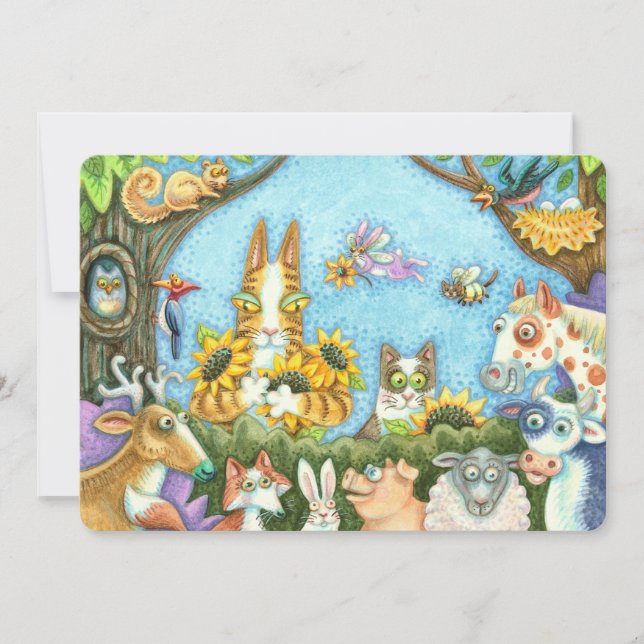 HISS N' FITZ CATES E MENAGÉRIOS DO CARTÃO AMIGOS (Frente)