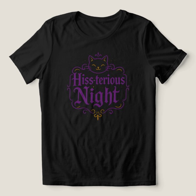 Hiss-terius Night | APENAS PRETO (Design frontal)